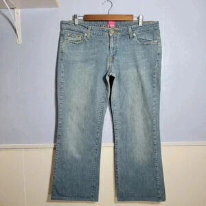 The Limited Size 12 Medium Wash Low Rise Flare Tapered Leg Denim Jeans